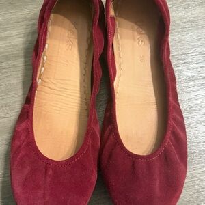 Tieks Burgundy Suede Ballet Flats
